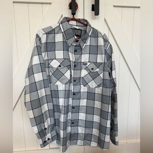 Dixxon Flannel Shirt in Gray and Black- like new